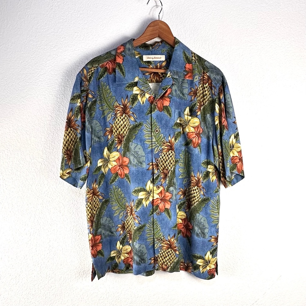 Tommy Bahama Hawaiian Silk‎ Camp Shirt Sz L